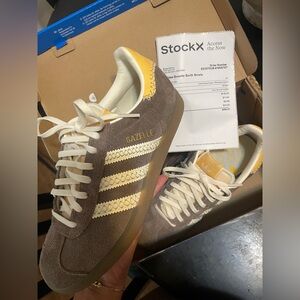 Adidas Gazelle Brown and Yellow Sneakers
